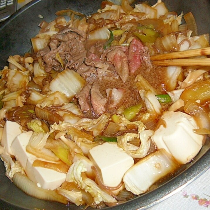 フライパンですき焼き風